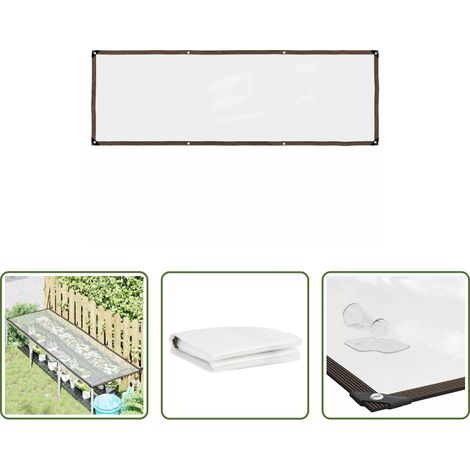 vidaXL Schutzplane -  Transparente Plane mit Ösen 1x3 m Polyethylen (1/5)
