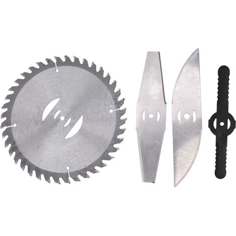 Replacement blades for weed trimmers, stainless steel, round saw blade accessories, metal and plastic heads for cordless models, 4 pieces (1/5)