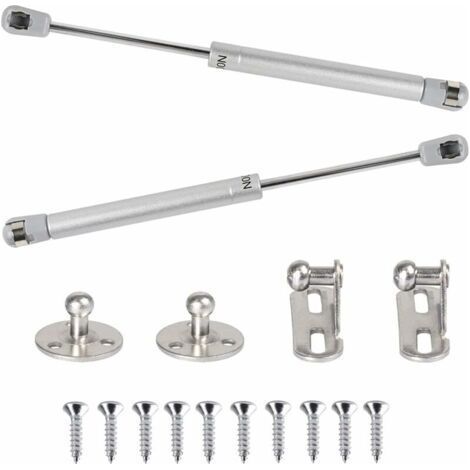 2pcs Gas Spring 100N Hydraulic Gas Struts Pneumatic Arm for Lifting Gas Shock 90 Degree with Screws Cupboard Door Hinge for Soft Opening Kitchen Furniture Cabinet - 265mm (1/5)