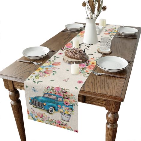 Nappe de Table Lavable - Set de Nappe et Serviettes de Table Décoratif (1/5)