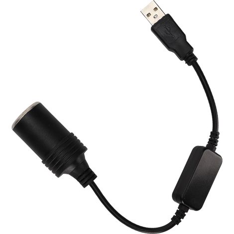 Adaptateur allume-cigare USB 5V vers 12V pour enregistreur de données automobile