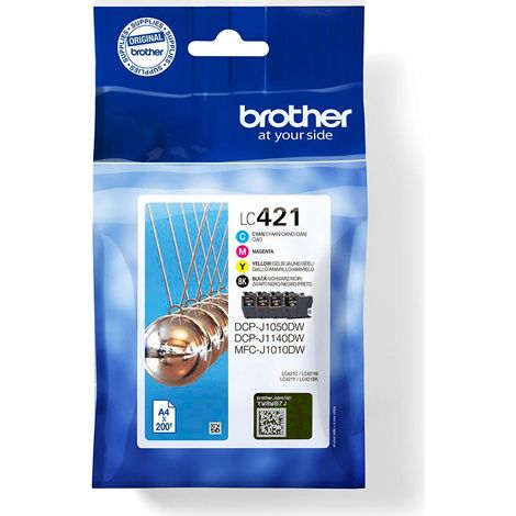 Brother LC-421VAL PagePack 4 pz Originale Resa standard Nero, Ciano, Magenta, Giallo (1/5)