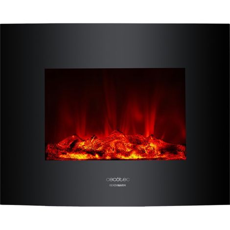 Caminetto elettrico decorativo da 26” con massima potenza da 2000 W. Due intensità 1000 W e 2000 W. telecomando. Pannello curvo in vetro tiepido. Fiamma indipendente e regolabile. (1/5)
