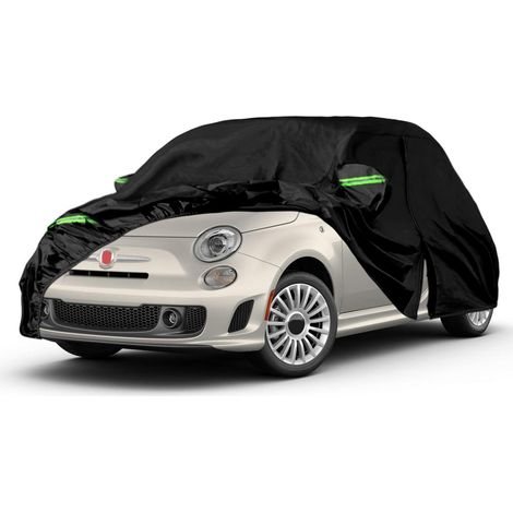 Autoabdeckung wasserdicht für Fiat 500/500C/500E/Abarth 2007-2024 mit Reißverschlusstür (1/5)