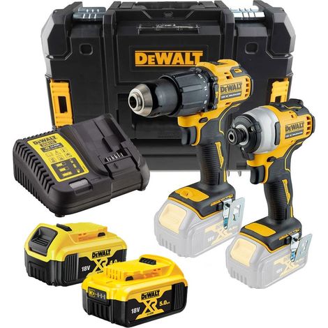 Dewalt DCK2062MP2 18v Brushless DCD709 Combi Drill DCF809 Impact Driver 4 + 5ah (1/5)