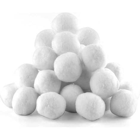 QAZQA Noël Fausses balles Jouets 30Pcs 7Cm Faux Boules de Neige de Noël Meilleur ​Combat de Boules de Neige en Salle de Noël pour Enfants Adultes pour décorations d'arbre