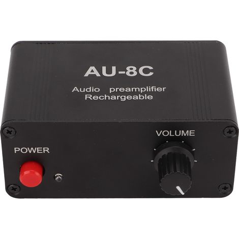 Mini préamplificateur audio stéréo avec circuit de réduction du bruit et boîtier en alliage d'aluminium, amplificateur de casque (1/5)