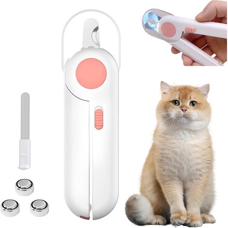 Uncle Yang animal Nagelknipser avec LED lumière - Krallenschneider en acier inoxydable avec Feile & Spritzschutz (1/5)