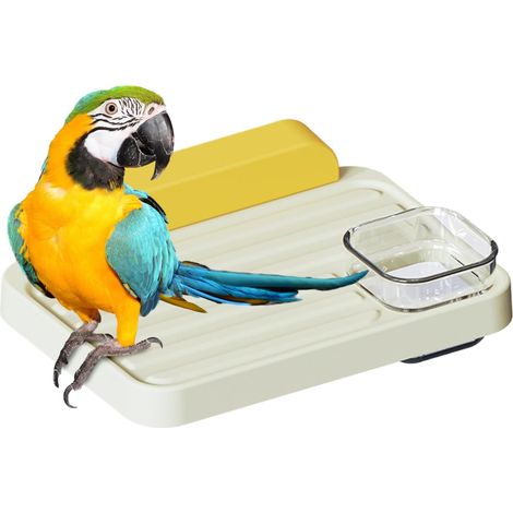 Station bar multifonction – planche d’exercice pour cockatiels, conures, chinchillas et hamsters