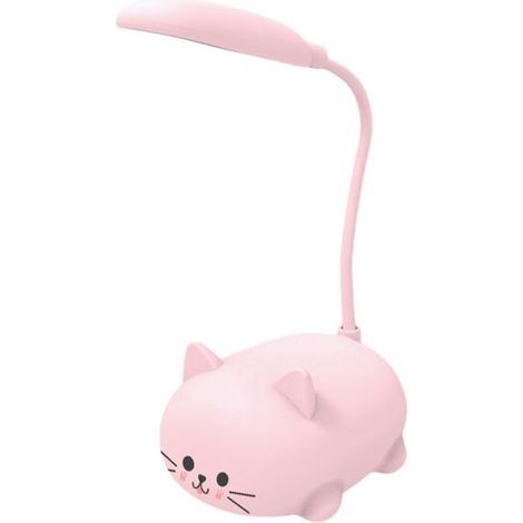 Mini Night Light, Small Folding LED Desk Lamp, USB Charging, Eye Protection, Pink Cat (1/4)