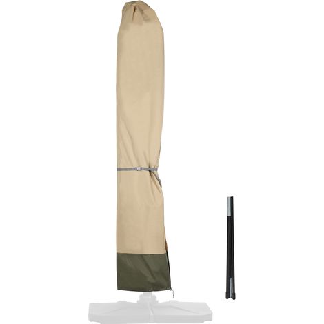 Aoodor Heavy Duty Patio Umbrella Cover for 213.36–304.8 cm Cantilever Umbrella, 600D Anti-UV and Waterproof Oxford Outdoor Offset Parasol Umbrella Cover with Zipper and Rod for Deck, Pool, Yard