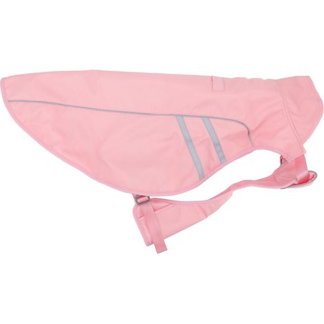 Manteau imperméable pour chien, imperméable, coupe-vent, forte bande réfléchissante, conception d'ouverture arrière, gilet de pluie confortable M (1/5)