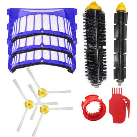 Kit de rechange pour brosses Roomba série 600 – Compatible modèles 605, 610, 614, 616, 620, 621, 625, 630, 665, 670, 691, 695 (1/5)