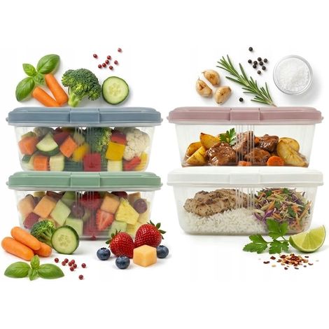 Set mit 3 x 1,1L Mikrowellen-Lebensmittelbehältern (1/5)