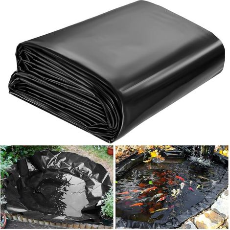 Telo per laghetto per pesci, piscina, membrana rinforzata, nero, 2 m x 3 m (0,2 mm) (1/4)