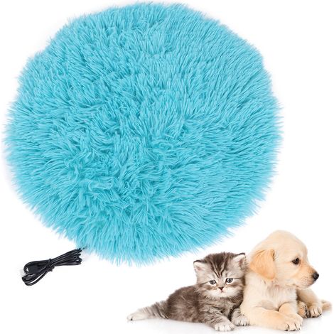 Couverture chauffante électrique USB pour chien et chat - Plaid doux quatre saisons - Bleu royal (1/5)