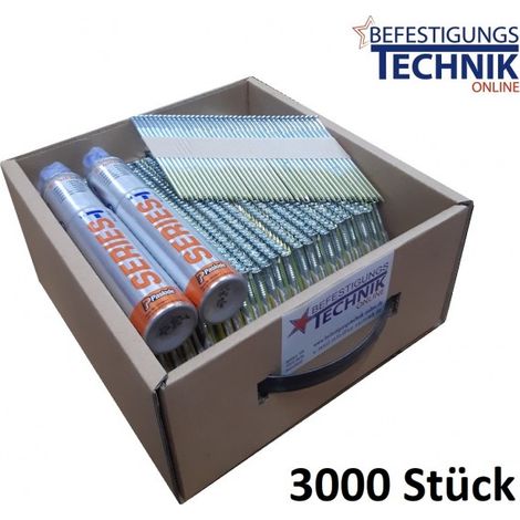 34° Streifennägel 3,1x80mm ring verzinkt Paslode IM90Ci IM90Xi IM100Ci IM100Xi 2xCi Gas 3M-EN13595.3M