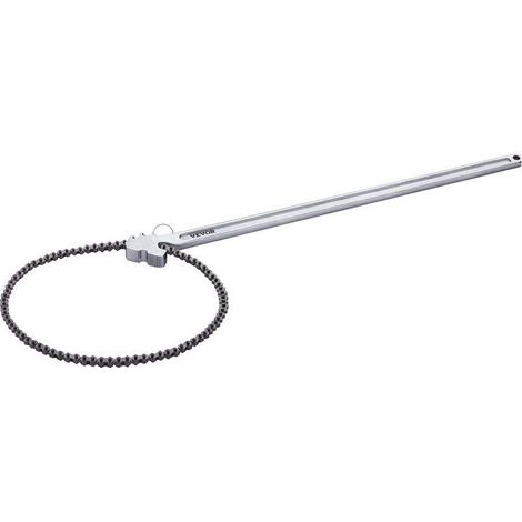 Clé serre-tubes à chaîne - 121,9 cm - Capacité 34 cm - Réversible - CRV - Mâchoire haute résistance (1/5)