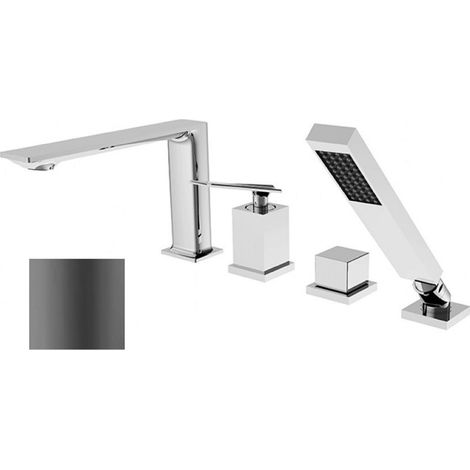 Mitigeur de bain 4 trous à encastrer ASPIRA graphite (1/2)