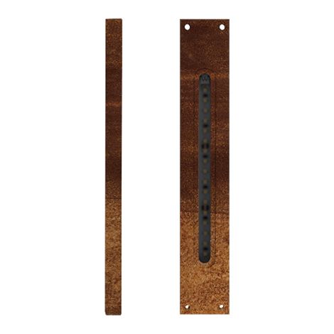 900STIKFC - Lampe de jardin LED, couleur Corten. Clé plate pour automatisme H = 240 mm