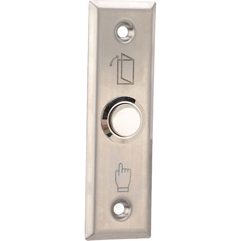 Interrupteur de contrôle d'accès de porte, bouton-poussoir de sortie, acier inoxydable brossé, réarmement automatique, pour intérieur et extérieur (1/5)