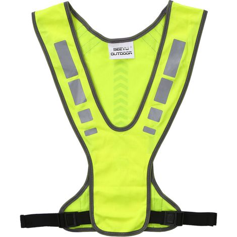 High Visibility Safety Vest Outdoor Sports Running Cycle Reflective Vest with Pocket (1/5)
