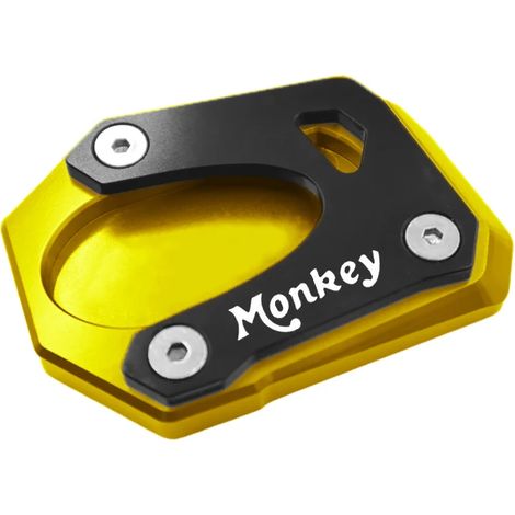 (Or) Compatible avec Honda Monkey 125 (2018-2022) : béquille latérale CNC, extension et support pour une meilleure stabilité. (1/4)