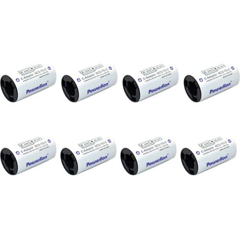 Adattatori per batterie C, convertitore da AA a distanziatore per celle, confezione da 8 (1/4)