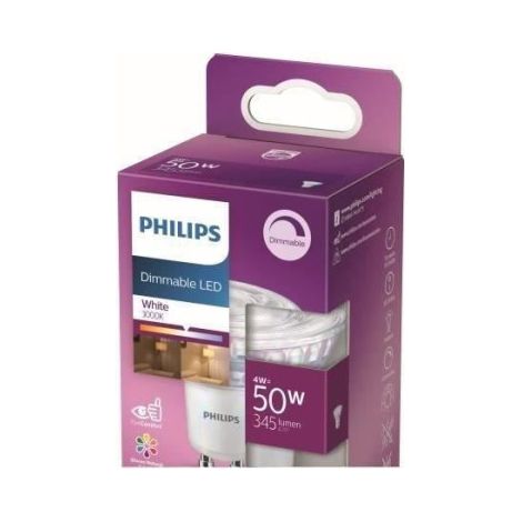 Philips Ampoule LED Equivalent 50W GU10, Dimmable, Verre