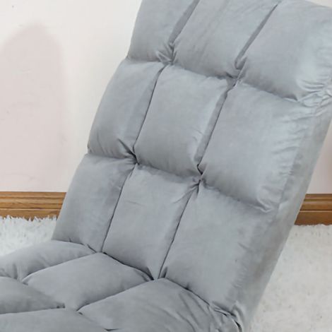 Canapé-lit Haibeli, style tatami, pliable une place, idéal pour les petites fenêtres en baie, avec dossier ergonomique, canapé de sol, grand format, épais, 18 compartiments, gris classique (1/5)