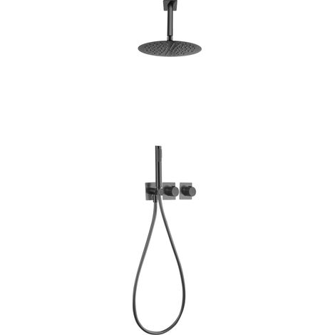 IMEX - columna ducha empotrada termostática negra