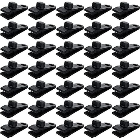 Lot de 30 Clip de Bâche Tente, Pince pour Bâche de Verrouillage pour Auvent Fixation Camping Toile Ombrage Bache de Piscine (1/5)