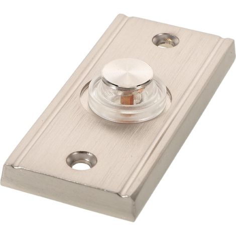 Interrupteur de Sonnette Filaire en Métal Rectangulaire 7 X 3,2 X 2,5 Cm, Bouton-poussoir Classique pour Porte D’entrée et Garage, Installation Murale Facile, Adapté Maison Bureau (1/5)