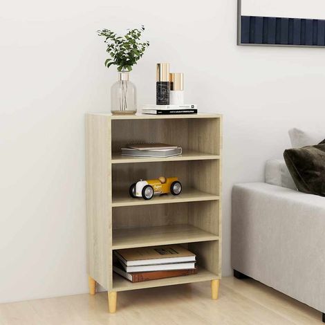 Aparador madera contrachapada color roble Sonoma 57x35x90 cm (1/4)