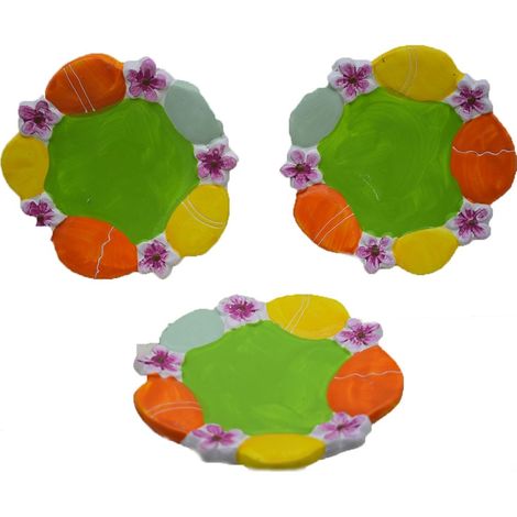 Piatto piattino centro tavola di pasqua decorazioni pasquali per idea regalo casa set da 3 (1/5)