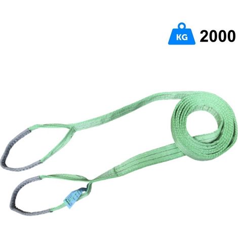CINGHIE BRACHE FASCE DI SOLLEVAMENTO A DOPPIO STRATO VERDE PORTATA MAX 4000 KG misura 60 mm X 3 m (1/2)