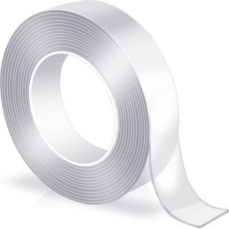Ruban adhésif double face ultra-résistant (3 m) – Haute résistance, sans résidu, réutilisable, lavable et facile à retirer – Idéal pour intérieur/extérieur, bricolage, décoration et réparation (1/5)