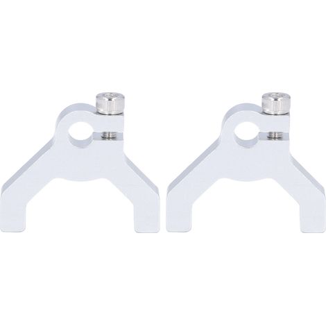 2 supports de serrage 1 côté, 2 poteaux, filetage M4 en aluminium, monture de serrage pour arbre robot, accessoire 3400‑0032‑0250 1/4 po (1/5)