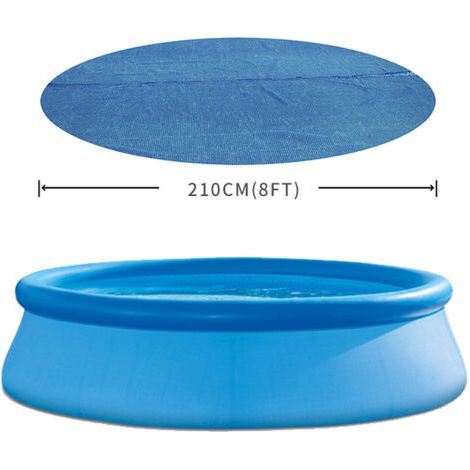 Telo di protezione solare per piscina rotonda da 8 piedi, resistente alle intemperie, pieghevole, a risparmio energetico