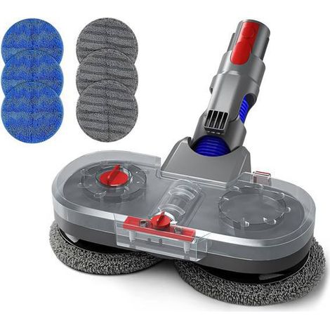 Tête de Vadrouille Electrique pour Dyson V7 / V8 / V10 / V11 / V15 Aspirateur, Vadrouille dyson Sol électrique avec 6 serpillières