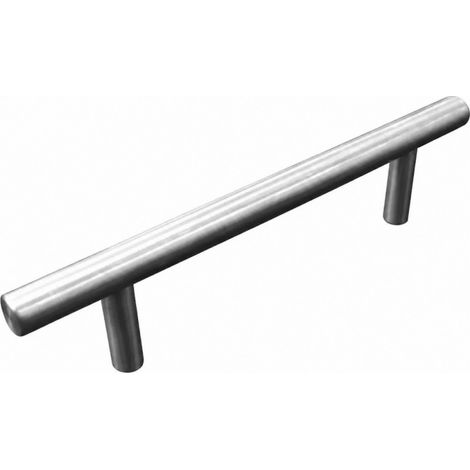 Stangengriff aus gebürstetem Edelstahl, L.156 x B.12 x T.33 mm, Achsabstand 96mm, 1 Stück mit Schrauben.