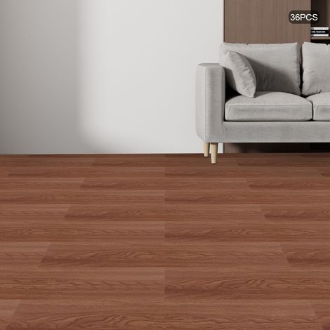 PVC-Bodenbelag, 36 selbstklebende Bodenfliesen, Bodenaufkleber für Küche