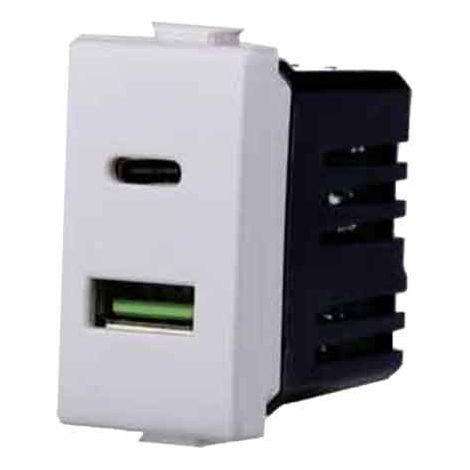 CARGADOR EMPOTRABLE USB/USB-C « SOLAR » 3,1 A