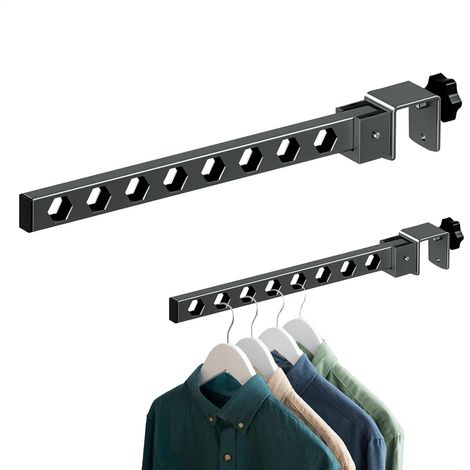 Etendoir Linge Interieur Mural Pliable, Sechoir Mural Gain de Place avec Crochets, Etandage à Linge Intérieur pour Dressing, Chambre ou Buanderie – Rangement Compact et Pratique (1/5)