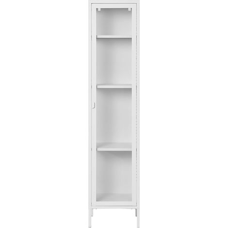 Brisbane Vitrinenschrank 1 Glas Tür weiß.