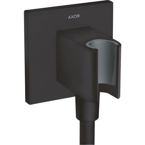 Axor - Presa d'acqua a muro con supporto doccia, nero opaco 36734670 (1/3)
