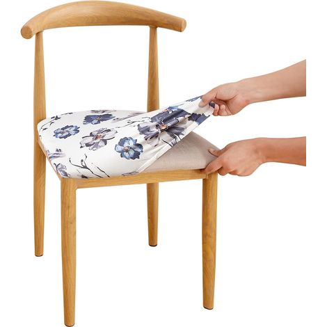 2-Piece Stretch Chair Seat Cover, Removable, Washable, Elastic for a Universal Fit, Decoration for Wedding Bouquets, Hotels, Restaurants, to Renew and Revamp Your Chairs (4 PCS, A-1) (1/5)
