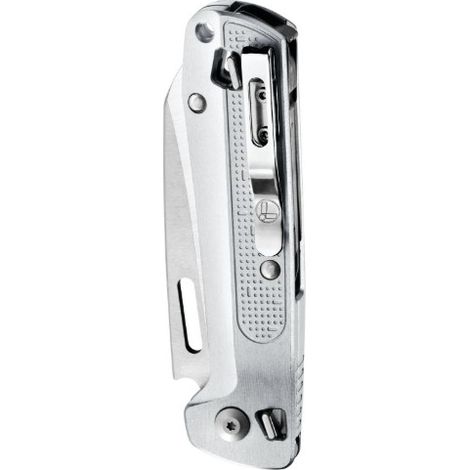 Multiherramienta Leatherman FREE® K2X Silver, ideal para uso diario y aventura, 8 funciones, hoja de navaja 420HC combinada, apertura con una mano, diseño ergonómico. (1/2)