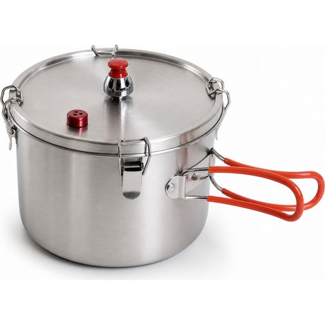 Cocotte micro pression inox portable pour camping 21 cm joint offert (1/5)