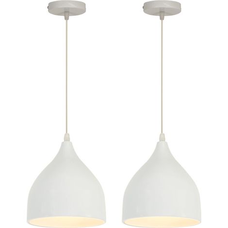 Douille de lampe E27, Suspension luminaire plafond Lampe Accessoires Pendentif Lampe Titulaire Support de lampe plafonnier Antique Edison Suspension - Blanc (1/4)